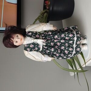 Porcelain Doll With Display Stand